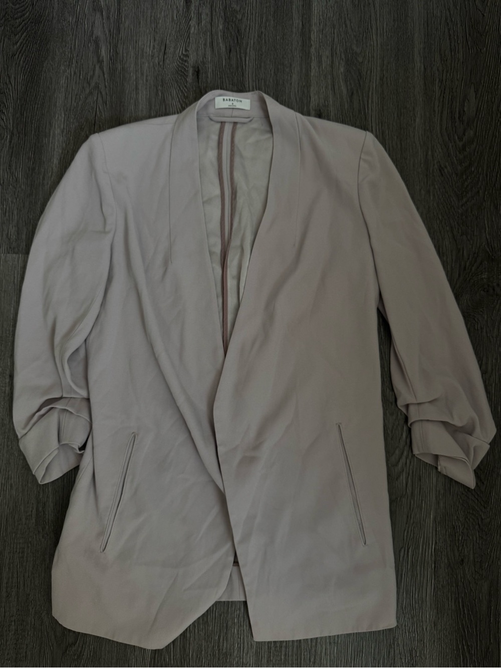 Babaton Mauve Open-Front Blazer